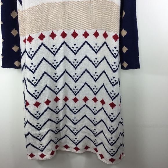 Lovemarks Duster Sweater Cardigan Southwest Pattern Med - Picture 7 of 10